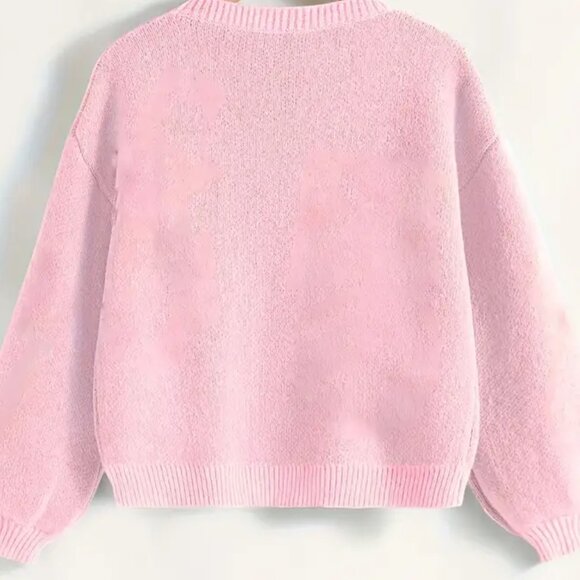 Cat Outline Pink Sweater - Picture 3 of 6